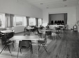 Interior. View of main hall from E