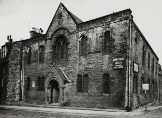 View of the front facade of the Pleasance Church at the corner of the Pleasance and Arthur Street seen from the South West.