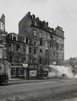 View from north west of the Castle Street elevation after blaze.