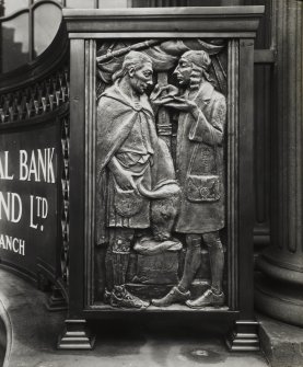 National Bank of Scotland, detail of carving on exterior.