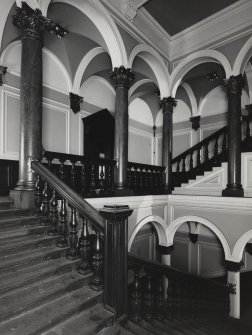 112 Princes Street, Conservative Club, interior.    View of staircase from north east.