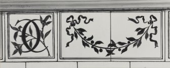 112 Princes Street, Conservative Club, interior.  View of tiling in toilet.