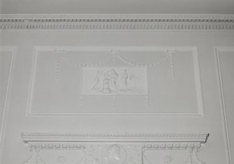 Interior. Detail of Ground floor dining room plasterwork