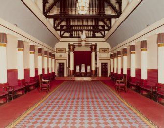 75 Queen Street, Egyptian and Royal Arch Halls; Main hall, interior view from north.