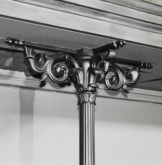 Interior, ground floor, assembly hall, detail of column head