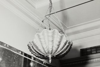 Entrance hall, detail of ceiling lamp