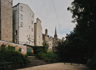 General view from South West showing the South elevation of the High Street buildings.