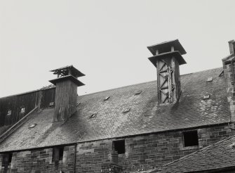 Edinburgh, Leith, Salamander Street, Seafield Maltings.
Detail of wooden tower ventilators on maltings roof.