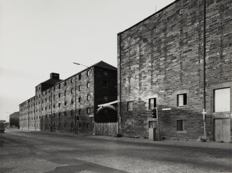 Edinburgh, Leith, Salamander Street, Seafield Maltings.
General view fron South-East of the central part of Salamander Street frontage.