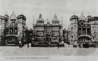 Copy of postcard showing view from S.