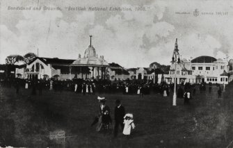 Photographic copy of a postcard.
View of bandstand and grounds.
Insc: 'Bandstand and Grounds, "Scottish National Exhibtion, 1908."', 'Reliable WR&S Series 340/147'.