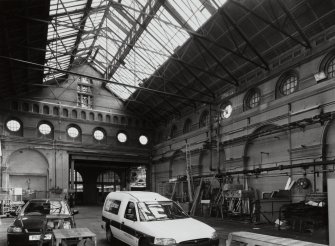 Edinburgh, Leith Walk, Shrub place, Shrubhill Tramway Workshops and Power Station
Former Tramway Power Station: Interior view from west in south east bay, showing ornate brickwork