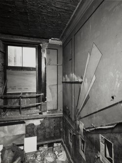 Detail of first floor staircase with art deco decoration.