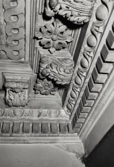 Detail of original cornice in first floor hall.