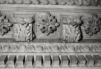 Detail of original cornice in first floor hall.