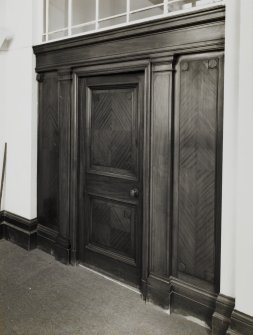 Interior-detail of East door in inner (Manager's) office on Ground Floor