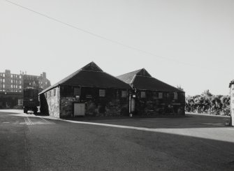 View from N of single-storeyed warehouses  (Warehouse No. 1) at SW side of site