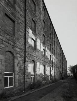 Oblique view from NE along NW side of maltings