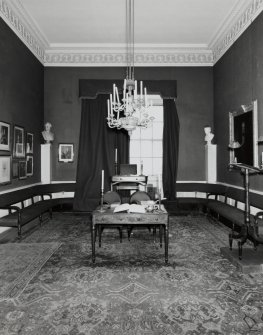 Interior. Meeting room, view from west (curtains open)