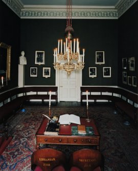 Interior. Meeting room, view from east (candlelit)