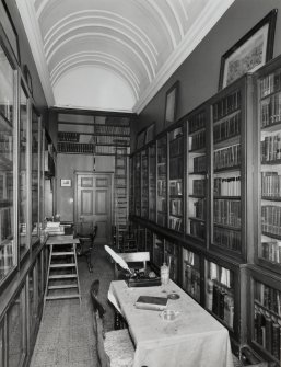 Interior. Library, view from east