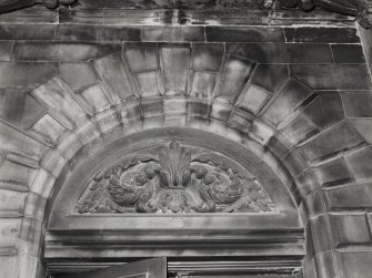 Detail of door pediment.