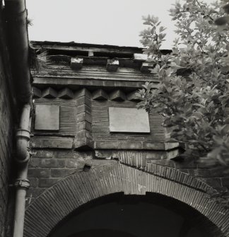South Queensferry, Flotilla Club.
Detail of brickwork above loggia.