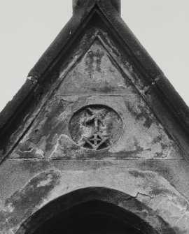 Edinburgh, St Anthony's Place, Masonic Lodge.
Detail of gable tympanum on North elevation.
