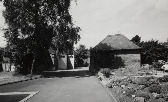 Edinburgh, 10 Spylaw Park, 'Hartfell.'
View of outbuildings from East.