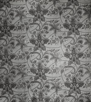 36 Victoria Street, interior, first floor, south east apartment, view of specimen section of wallpaper