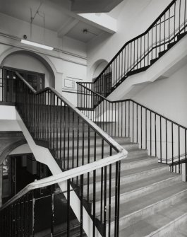 Edinburgh, Boroughmuir High School, interior.
View of West Staircase from North-West.
