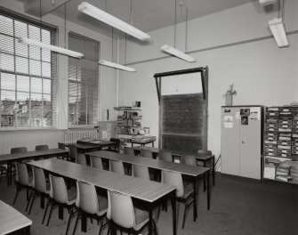 Edinburgh, Boroughmuir High School, interior.
View of specimen classroom from South-East.