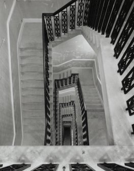 10 Waterloo Place, interior, view down new staircase.