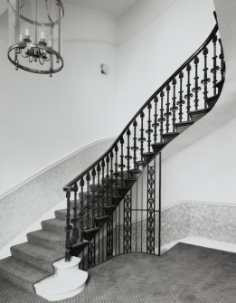 6 Waterloo Place, interior, staircase, view from North West.
