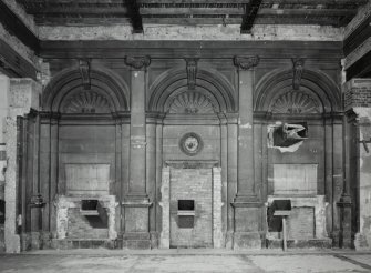 Interior, view of counter hall stone screen