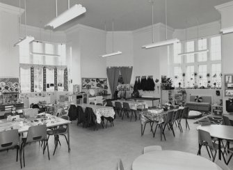 Interior, ground floor, north east corner room, view from south west