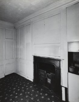 Interior.
View of second floor, south wall of west room.