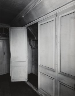 Interior.
Detail of fourth floor, cupboards in north wall of east room