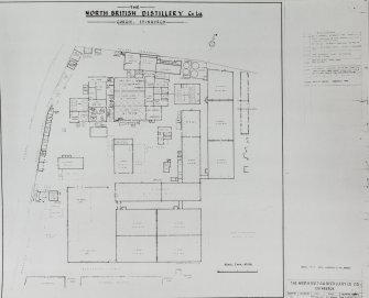 Photographic copy of plan of the North British Distillery plant, Gorgie