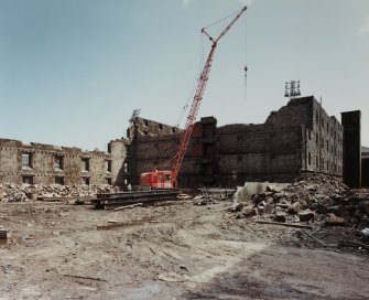 View from north west of Duty Free Warehouses Nos. 6 and 5 during demolition