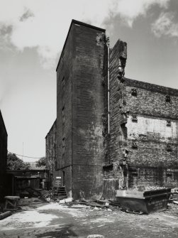 View from south of Duty Free Warehouses No. 7 during demolition