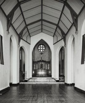 Edinburgh, Woodhall Road, Convent of the Good Shepherd.
Interior view of chapel from North.