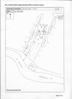 Scanned image of rock art location sketch, from Scotland's Rock Art project, Midton, 1, Highland