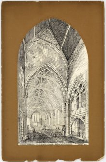Perspective view of proposed extension facing altar at the East end of Old St Paul's, Edinburgh