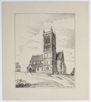 Christ's Church , Glasgow. Perspective View from South-West