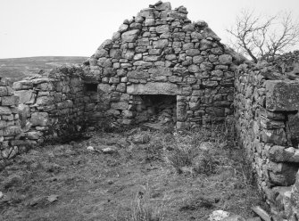 Grumby farmstead: view of interior of W end of primary building in main range