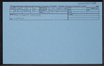 Polmont House, NS97NE 19, Ordnance Survey index card, Recto