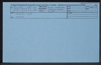 Dunglass House, NT77SE 49, Ordnance Survey index card, Recto