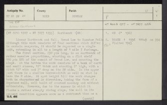 The Kipp, NT81SW 21, Ordnance Survey index card, page number 1, Recto