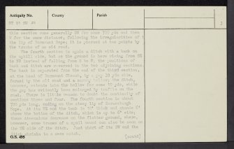 The Kipp, NT81SW 21, Ordnance Survey index card, page number 3, Recto